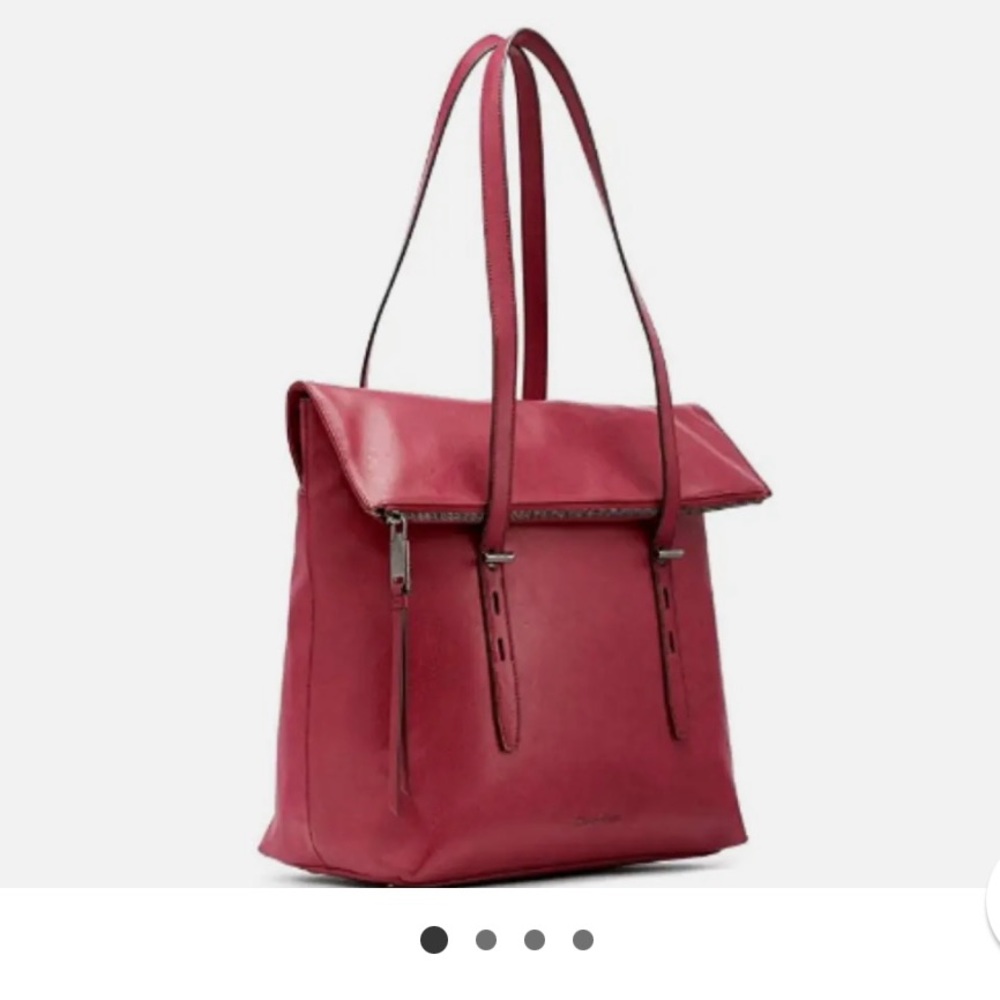 Calvin Klein Aurora Tote  ‎ 12.5 x 13 x 7 , PORT COLOR
